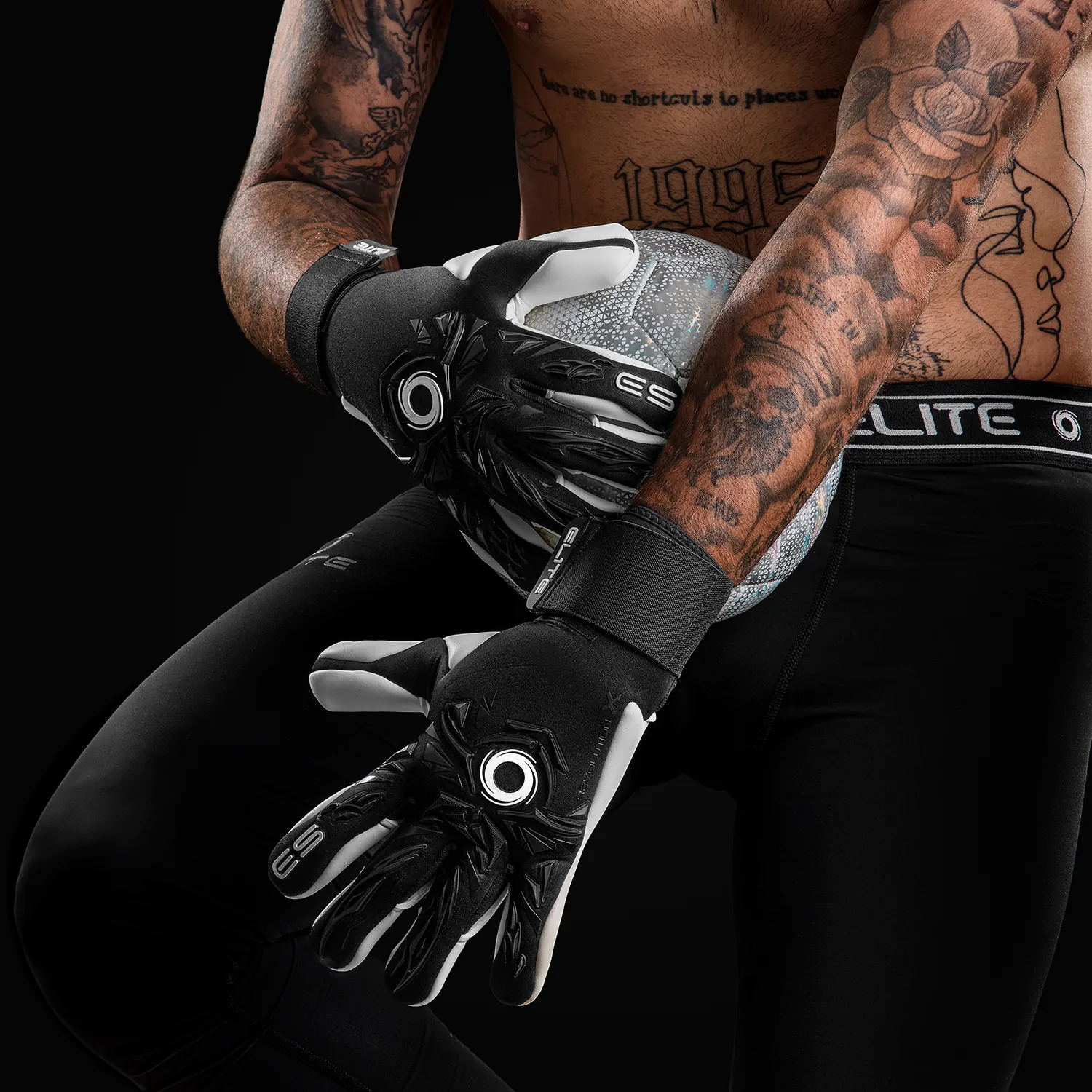 כפפות שוער ELITE REVOLUTION II COMBI BLACK – תמונה 2